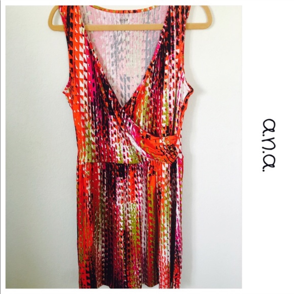 a.n.a. Multicolored Knit Dress